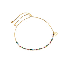  Sif Jakobs Jewellery - Armband Ellera Tennis - 18K Gold Plattiert Mit Bunten Zirkonia - Beautiful Joy