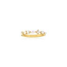  Sif Jakobs Jewellery - Ring Adria - 18k Gold plattiert mit Süsswasserperlen und weissen Zirkonia - Gold - Beautiful Joy