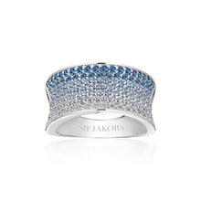  Sif Jakobs Jewellery - Ring Feline Concavo - mit Farbverlauf aus blauen und weissen Zirkonia - 50 - 16.00 mm - Beautiful Joy