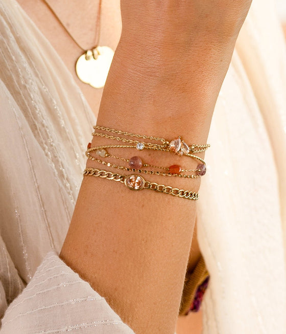 ZAG Bijoux - Armband Appius vergoldet rot - Beautiful Joy