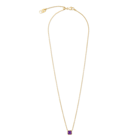 Coeur de Lion - Halskette Birthstone Sugilite vergoldet - Beautiful Joy