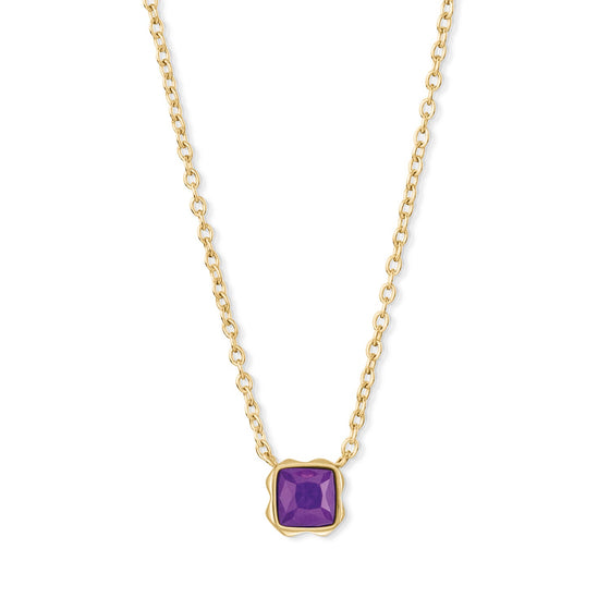 Coeur de Lion - Halskette Birthstone Sugilite vergoldet - Beautiful Joy