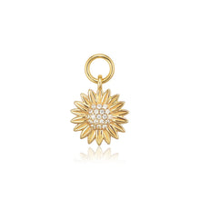  Sif Jakobs Jewellery - Hoop Charm Girasole - 18K vergoldet mit weissen Zirkonia - Beautiful Joy