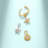 Sif Jakobs Jewellery - Hoop Charm Girasole - 18K vergoldet mit weissen Zirkonia - Beautiful Joy