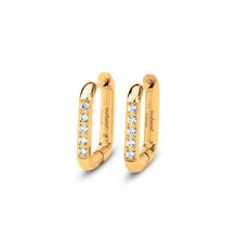  Melano Jewelry - Kreolen Ella mit weissen Zirkonia - Gold - Beautiful Joy