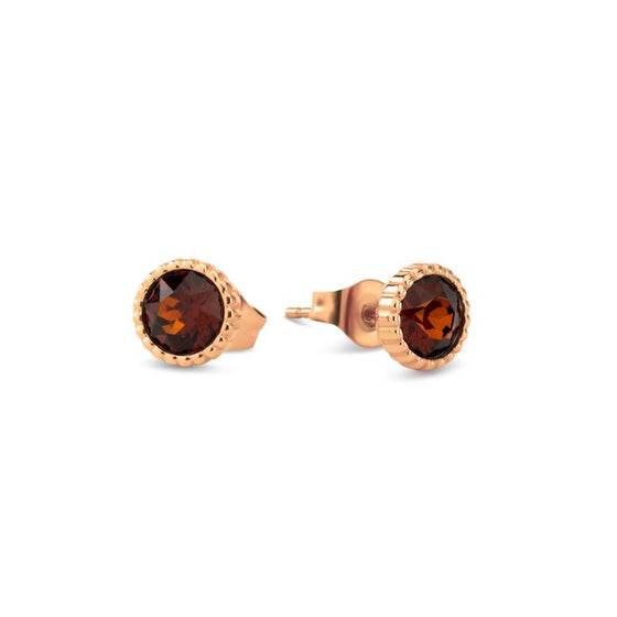 Melano Jewelry - Ohrringe Hannah mit Zirkonia - Rosegold - Beautiful Joy