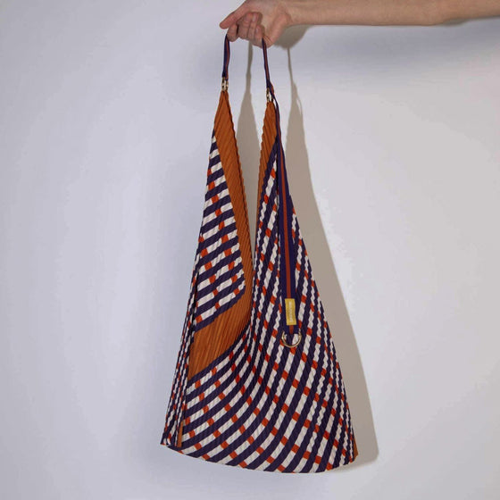 Plissee-Schultertasche Sophia Terrakotta