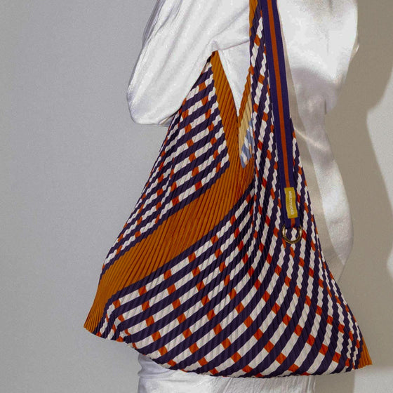 Plissee-Schultertasche Sophia Terrakotta