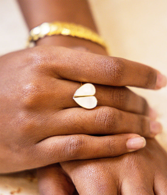 ZAG Bijoux - Ring Basilio vergoldet mit Perlmutt - Beautiful Joy