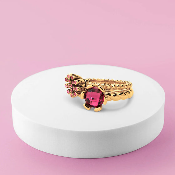 Melano Jewelry - Wechselstein Coral - Gold - Beautiful Joy
