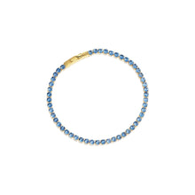  Sif Jakobs Jewellery - Armband Ellera Grande - 18K vergoldet mit blauen Zirkonia - 17 cm - Beautiful Joy
