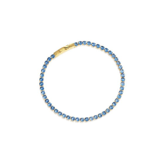 Sif Jakobs Jewellery - Armband Ellera Grande - 18K vergoldet mit blauen Zirkonia - 17 cm - Beautiful Joy