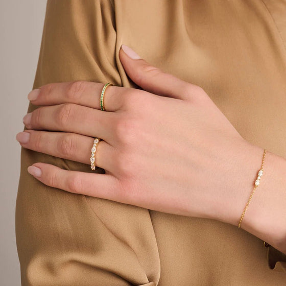 Sif Jakobs Jewellery - Armband Ellera Ovale - 18k vergoldet, mit weissen Zirkonia - Beautiful Joy