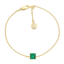  Sif Jakobs Jewellery - Armband Ellera Quadrato vergoldet mit grünem Zirkonia - Beautiful Joy