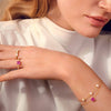 Sif Jakobs Jewellery - Armband Ellera Quadrato vergoldet mit pinkem Zirkonia - Beautiful Joy