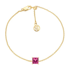  Sif Jakobs Jewellery - Armband Ellera Quadrato vergoldet mit pinkem Zirkonia - Beautiful Joy