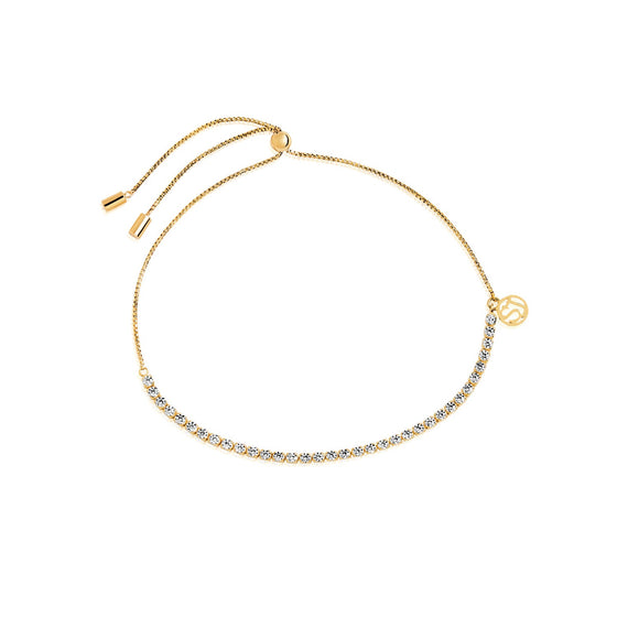 Sif Jakobs Jewellery - Armband Ellera Tennis - 18K Gold Plattiert Mit Weissen Zirkonia - Beautiful Joy