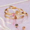 Melano Jewelry - Armband Hinged cz Vivid - Gold - Beautiful Joy