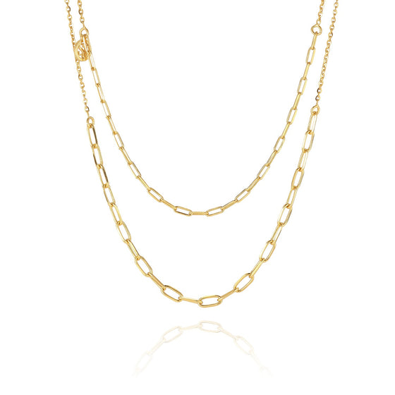 Sif Jakobs Jewellery - Chain Due Halskette - 18K Gold Plattiert - Beautiful Joy