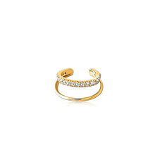 be'joux - Earcuff 2 Ringe mit weissen Kristall vergoldet - Beautiful Joy
