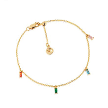  Sif Jakobs Jewellery - Fusskette Princess 18K vergoldet mit bunten Zirkonia - Beautiful Joy