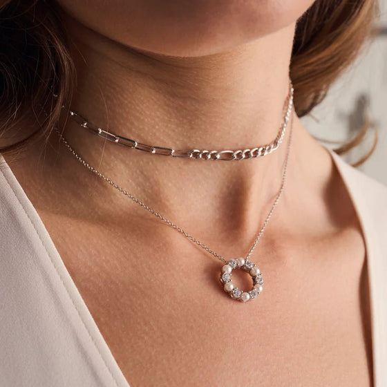 Sif Jakobs Jewellery - Halskette Biella Perla - mit Süsswasserperlen und weissen Zirkonia - Beautiful Joy