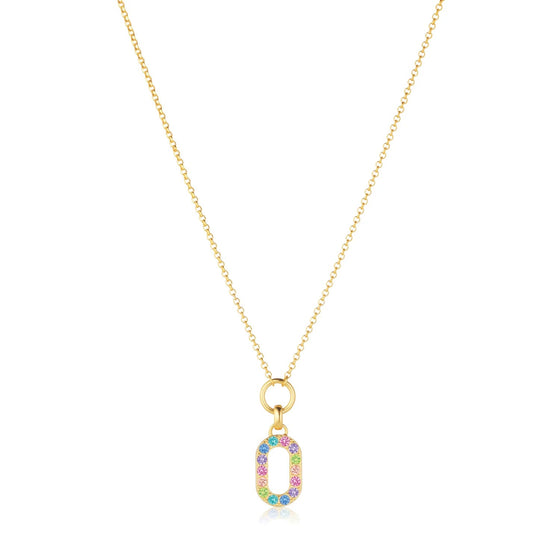 Sif Jakobs Jewellery - Halskette Capizzi Piccolo vergoldet mit bunten Zirkonia - Beautiful Joy