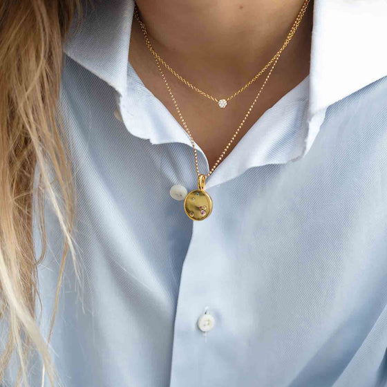 Sif Jakobs Jewellery - Halskette Cecina - 18K Gold Plattiert Mit Weissen Zirkonia - Beautiful Joy