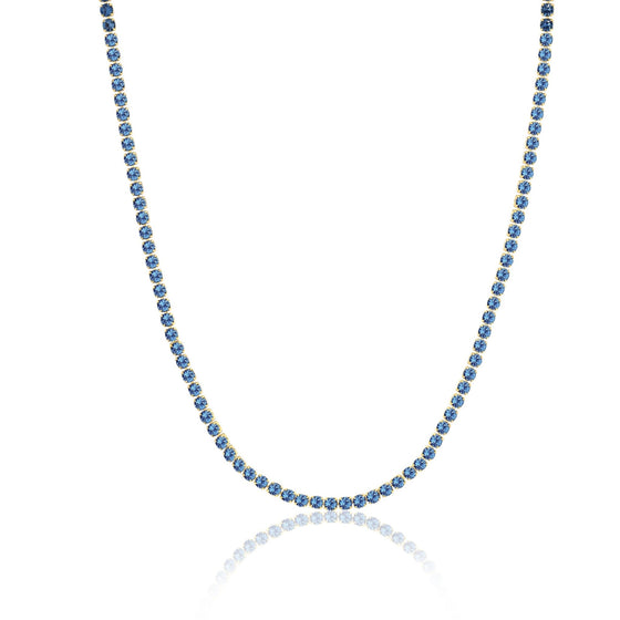 Sif Jakobs Jewellery - Halskette Ellera Grande - 18K vergoldet mit blauen Zirkonia - 38 cm - Beautiful Joy