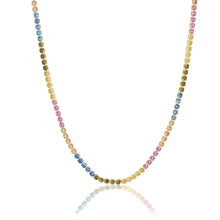  Sif Jakobs Jewellery - Halskette Ellera Grande - 18K vergoldet mit bunten Zirkonia - 38 cm - Beautiful Joy