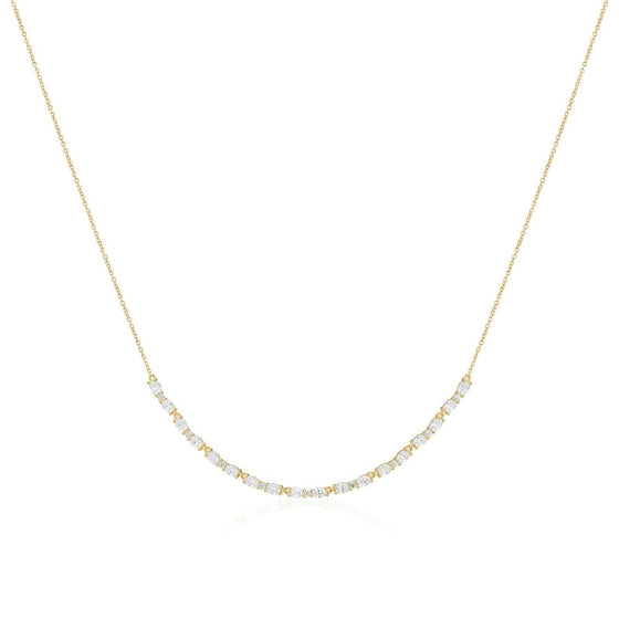 Sif Jakobs Jewellery - Halskette Ellera Ovale - 18k vergoldet, mit weissen Zirkonia - Beautiful Joy