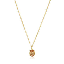  Sif Jakobs Jewellery - Halskette Ellisse Carezza - 18k vergoldet, mit champagnerfarbenen Zirkonia - Beautiful Joy