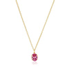 Sif Jakobs Jewellery - Halskette Ellisse Carezza - 18k vergoldet, mit pinkem Zirkonia - Beautiful Joy