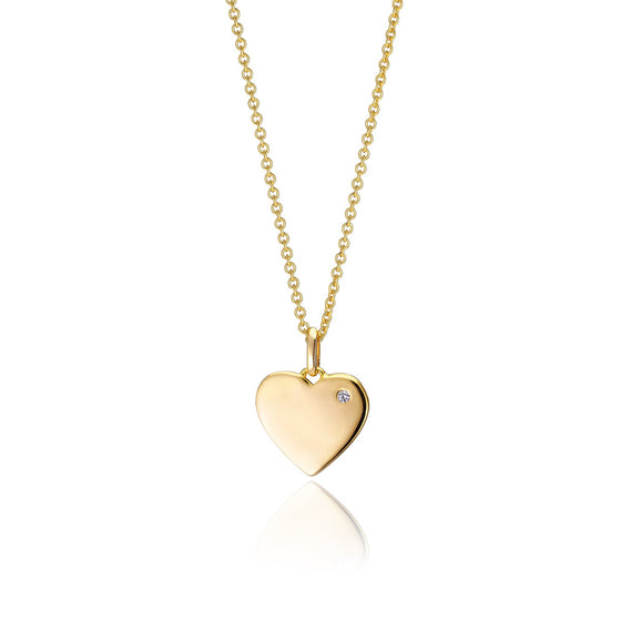 Sif Jakobs Jewellery - Halskette Follina Amore - 18K Gold Plattiert Mit Weissen Zirkonia - Beautiful Joy