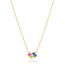  Sif Jakobs Jewellery - Halskette Ivrea Tre vergoldet mit bunten Zirkonia - Beautiful Joy