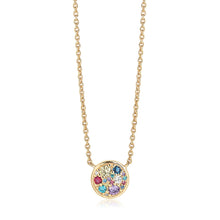  Sif Jakobs Jewellery - Halskette Novara - 18K Gold Plattiert Mit Bunten Zirkonia - Beautiful Joy
