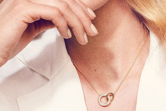 Sif Jakobs Jewellery - Halskette Prato Uno Piccolo - 18K Gold Plattiert Mit Weissen Zirkonia - Beautiful Joy