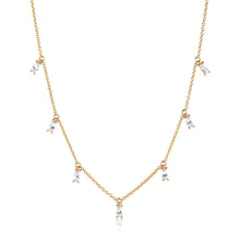  Sif Jakobs Jewellery - Halskette Princess Baguette 18K Gold Plattiert Mit Weissen Zirkonia - Beautiful Joy