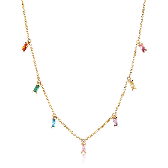 Sif Jakobs Jewellery - Halskette Princess Baguette Mit Bunten Zirkonia - Beautiful Joy
