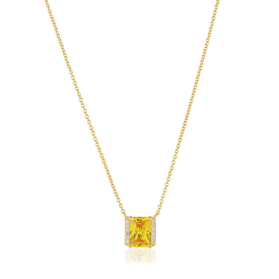 Sif Jakobs Jewellery - Halskette Roccanova X-Grande vergoldet mit gelben und weissen Zirkonia - Beautiful Joy
