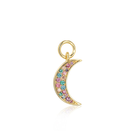 Sif Jakobs Jewellery - Hoop Charm Luna  - 18K vergoldet mit bunten Zirkonia - Beautiful Joy