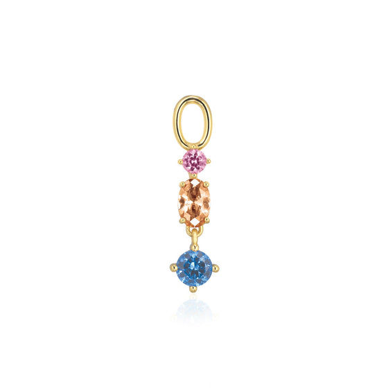 Sif Jakobs Jewellery - Hoop Charm Pendolo Tre - 18K vergoldet mit bunten Zirkonia - Beautiful Joy