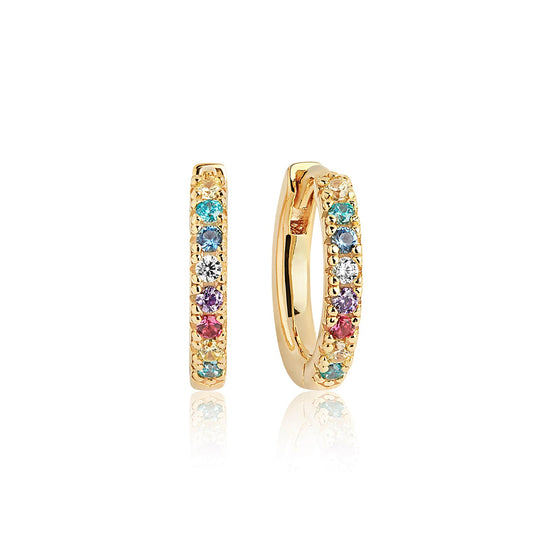 Sif Jakobs Jewellery - Ohrringe Ellera - 18K Gold Plattiert Mit Bunten Zirkonia - Beautiful Joy