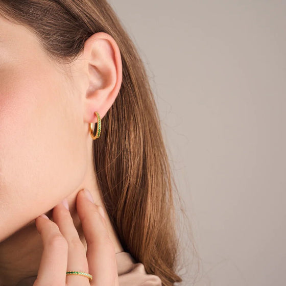 Sif Jakobs Jewellery - Ohrringe Ellera Grande - 18k vergoldet, mit grünem Farbverlauf - Beautiful Joy