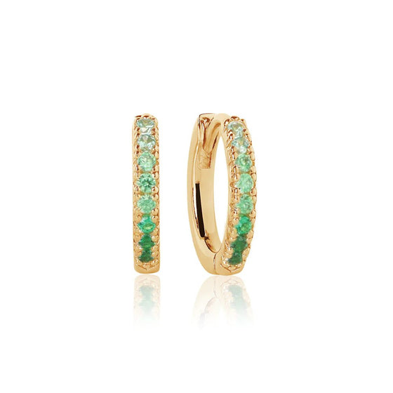 Sif Jakobs Jewellery - Ohrringe Ellera Medio - 18k vergoldet, mit grünem Farbverlauf - Beautiful Joy