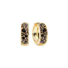  Sif Jakobs Jewellery - Ohrringe Novara Circolo - 18K Gold Plattiert Mit Schwarzen Zirkonia - Beautiful Joy