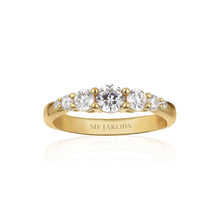  Sif Jakobs Jewellery - Ring Belluno - 18K Gold Plattiert Mit Weissen Zirkonia - 50 – 16.00 mm - Beautiful Joy