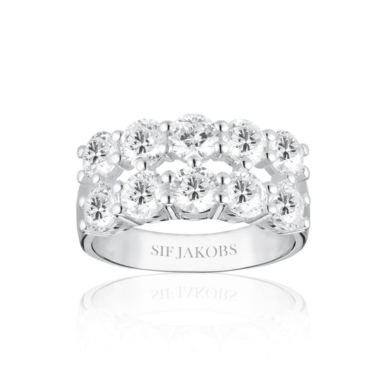Sif Jakobs Jewellery - Ring Belluno Due - Mit Weissen Zirkonia - 50 – 16.00 mm - Beautiful Joy