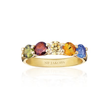  Sif Jakobs Jewellery - Ring Belluno Uno - 18K vergoldet mit bunten Zirkonia-Steinen - 50 – 16.00 mm - Beautiful Joy