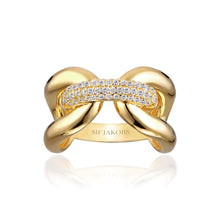  Sif Jakobs Jewellery - Ring Capri Tre - 18K Gold Plattiert Mit Weissen Zirkonia - 50 – 16.00 mm - Beautiful Joy
